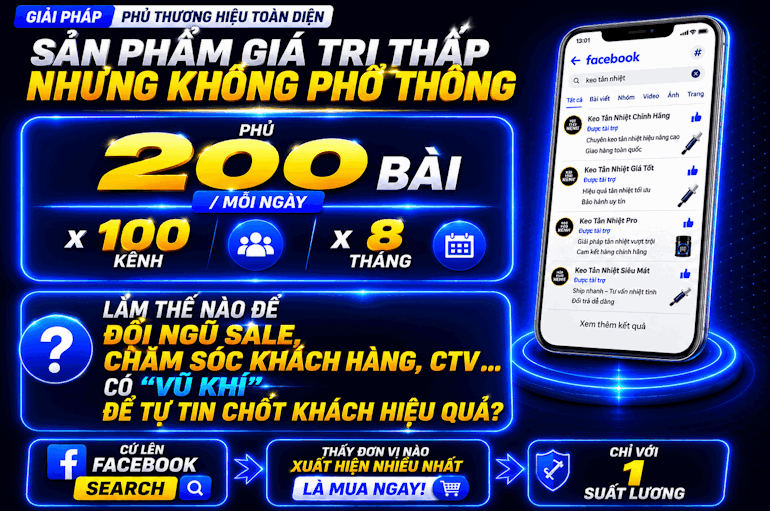 1 Fanpage có đủ không? Cách phủ thương hiệu khi khách Search sản phẩm